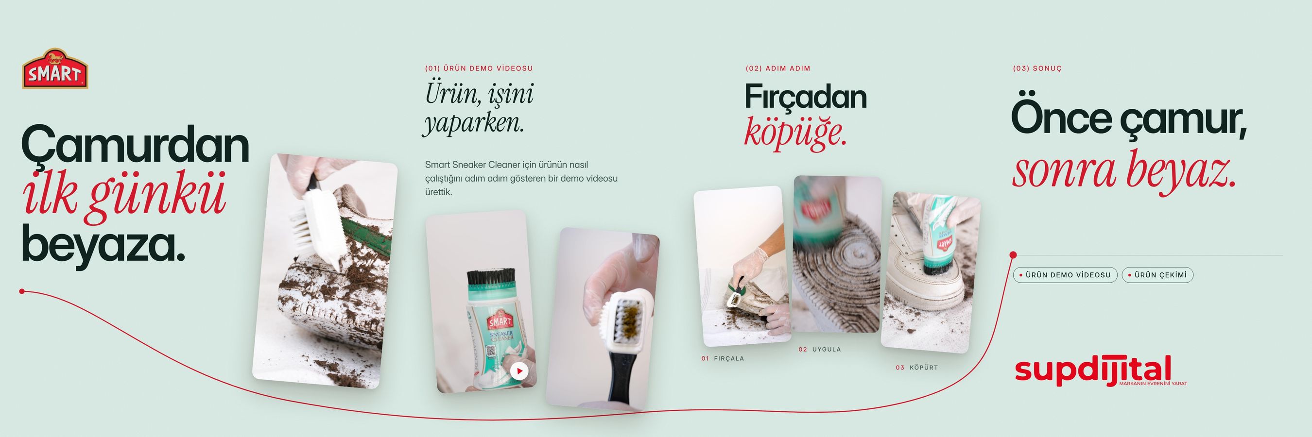 Smart Sneaker Cleaner için hazırladığımız kesintisiz Instagram serisi