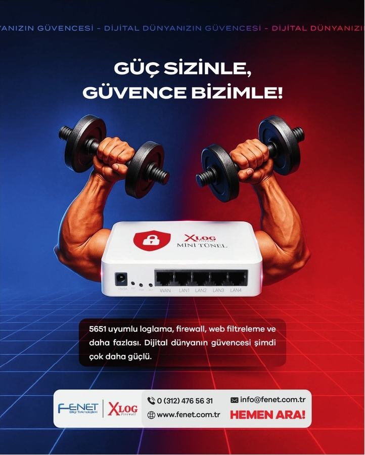 XLog · Fenet Bilgi Teknolojileri için yaptığımız iş